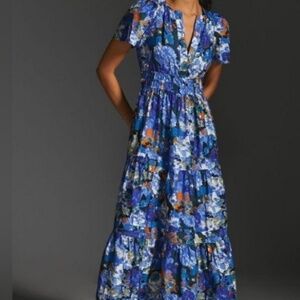 Anthropologie The Somerset Maxi Dress (sapphire blue)
